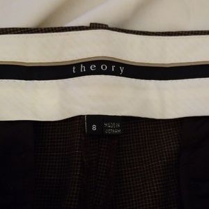 Womens Theory Pants Brown Sz 8